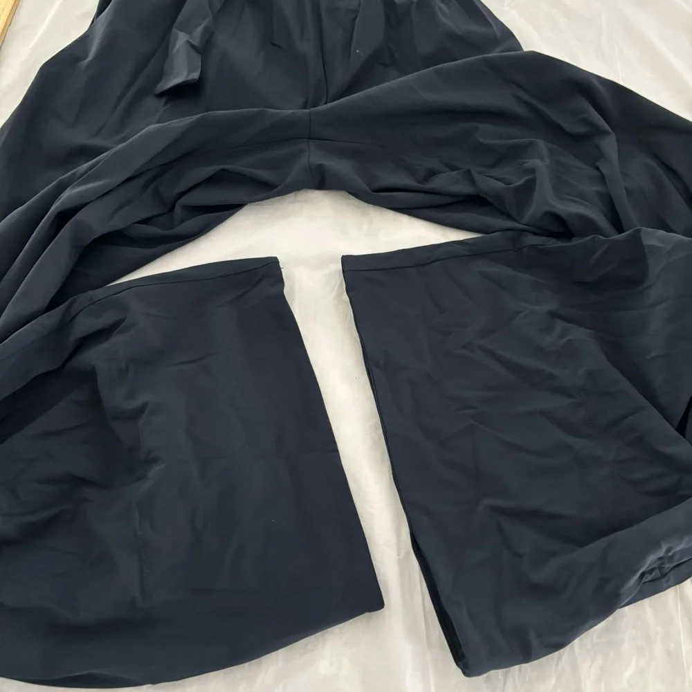 ADAY Snap It Up Wide Leg Pants Navy Blue size XS‎